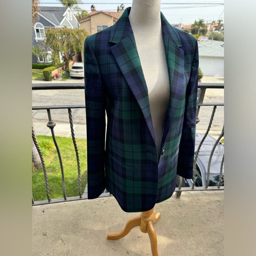 Almost new J. Crew black watch blazer size 4